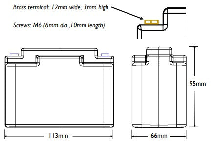 EarthX ETX12A Lithium Motorcycle and Powersports Battery
