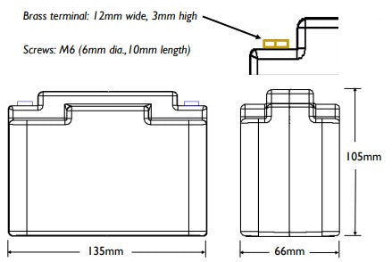 EarthX ETX18B Lithium Motorcycle and Powersports Battery