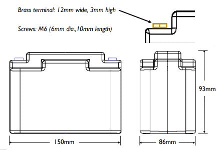 EarthX ETX18F Lithium Motorcycle and Powersports Battery