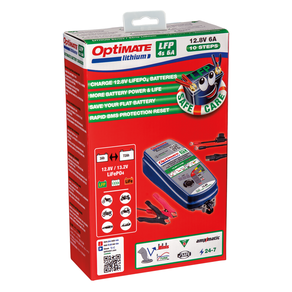 EarthX OptiMate 6 amp Lithium Battery Charger Model TM-391 with BMS reset