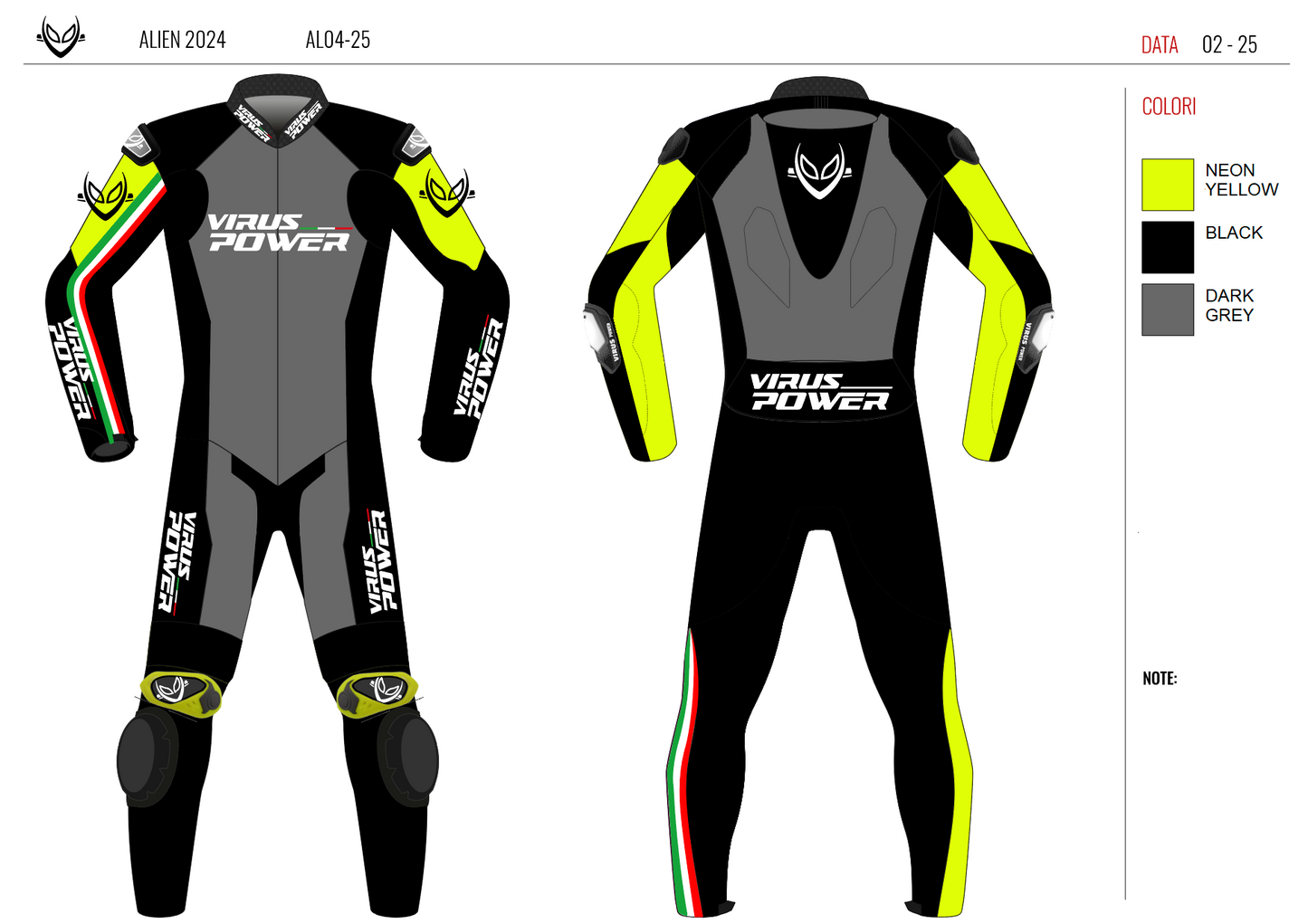 Virus Power Alien Textile Racing Suit with Helite Airbag System 2.0 - RACER Fit