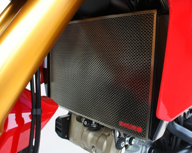 Motocorse Titanium Radiator and Oil Cooler Guards for the 2010-2014 Ducati Multistrada 1200