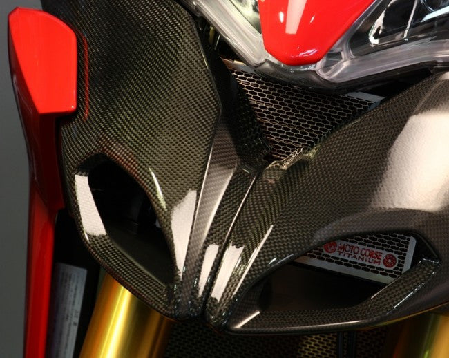 Motocorse Titanium Radiator and Oil Cooler Guards for the 2010-2014 Ducati Multistrada 1200