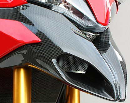 Motocorse Titanium Radiator and Oil Cooler Guards for the 2010-2014 Ducati Multistrada 1200