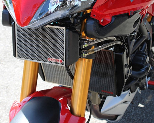 Motocorse Titanium Radiator and Oil Cooler Guards for the 2010-2014 Ducati Multistrada 1200