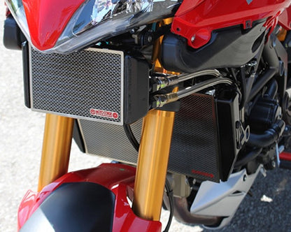 Motocorse Titanium Radiator and Oil Cooler Guards for the 2010-2014 Ducati Multistrada 1200