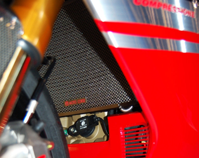 Motocorse Titanium Radiator and Oil Cooler Guards for the Ducati 1198/1098/848