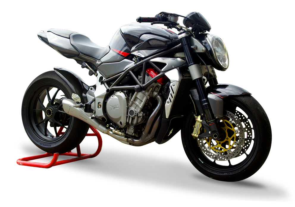 HP CORSE HYDROFORM Single Low Slip-on System For MV Agusta Brutale 750 / 910
