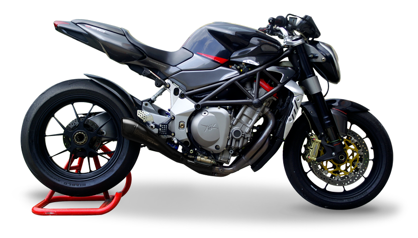 HP CORSE HYDROFORM Single Low Slip-on System For MV Agusta Brutale 750 / 910