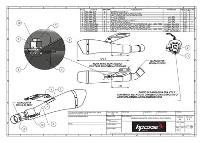 HP CORSE Hydroform Slip-ons For the Ducati Monster 1100 / 796 / 696