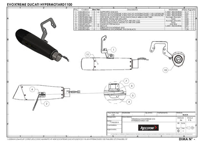 HP CORSE EVOXTREME Slip-On For Ducati Hypermotard 1100 / S / SP