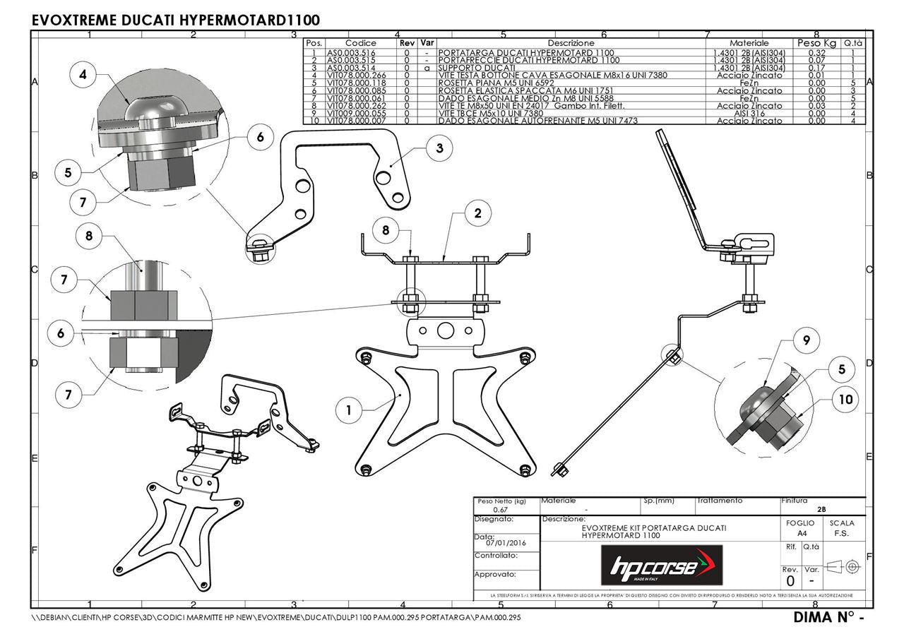 HP CORSE EVOXTREME Slip-On For Ducati Hypermotard 1100 / S / SP