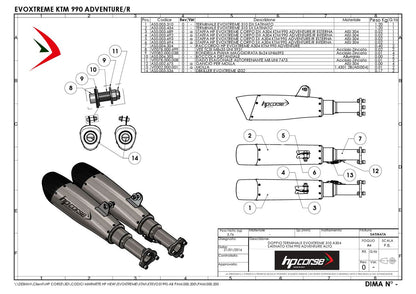 HP CORSE EVOXTREME Slip Ons for KTM 990 Adventure