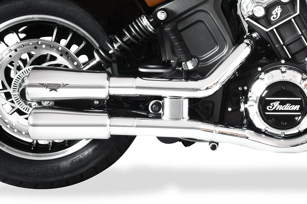 HP CORSE HYDROFORM and V2 Exhaust for the Indian Scout Bobber