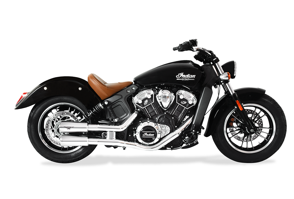 HP CORSE HYDROFORM and V2 Exhaust for the Indian Scout Bobber