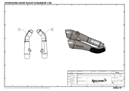HP CORSE HYDROFORM Racing Slip Ons For Ducati Scrambler 1100