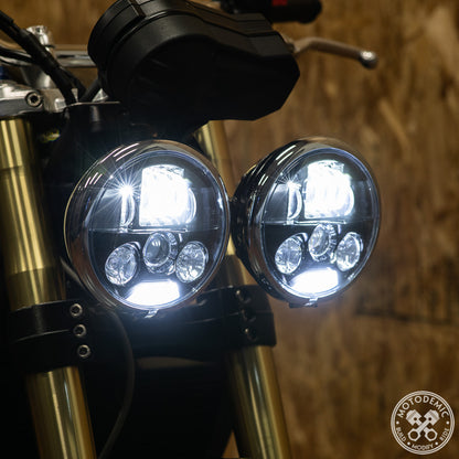 Motodemic Dual Evo LED Headlight Conversion Kit for Triumph Roadsters
