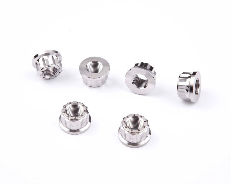 Motocorse set of 6 Titanium Rear Hub Flange (Sprocket Carrier) nuts for Ducati