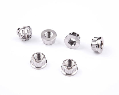 Motocorse set of 6 Titanium Rear Hub Flange (Sprocket Carrier) nuts for Ducati