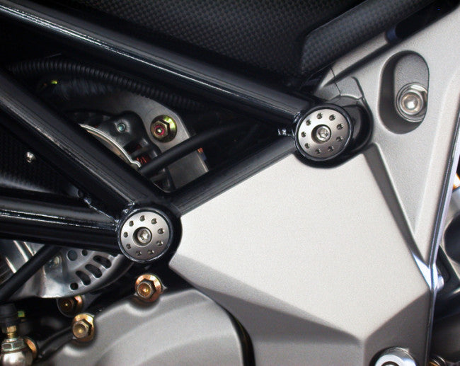 Motocorse Titanium or Aluminum Frame Plugs for MV Agusta F4 (up to 2009) / Brutale (B4) (All)