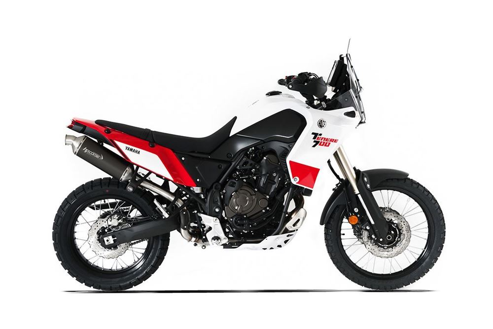 HP CORSE SP-1 SHORT Black Titanium Exhaust for Yamaha Tenere 700 (High Mount, No bags) - DISCONTINUED