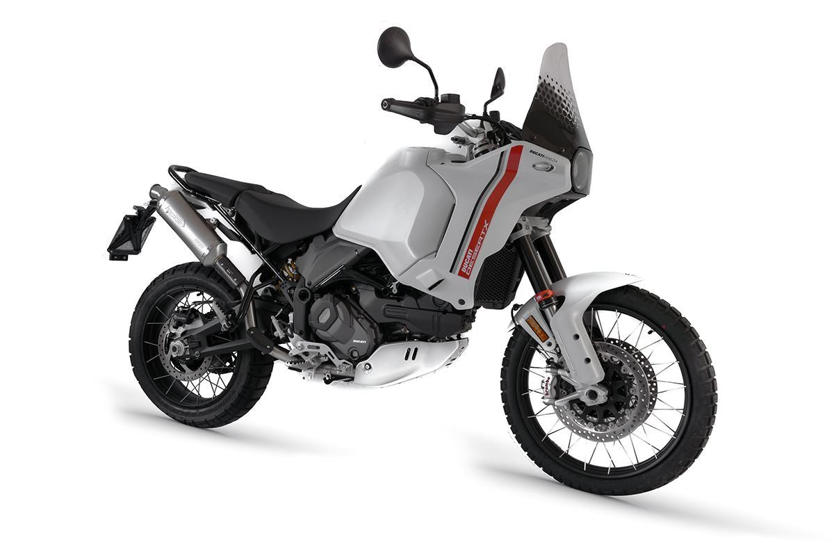 HP CORSE SP-1 SHORT Titanium High Mount Slip-on Exhaust for the Ducati DesertX