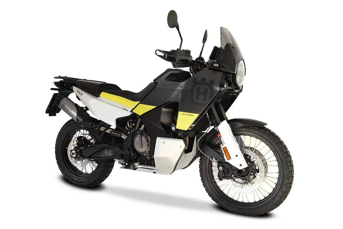 HP CORSE SP-1 CARBON SHORT Titanium High Mount Slip-on Exhaust for the Husqvarna Norden 901