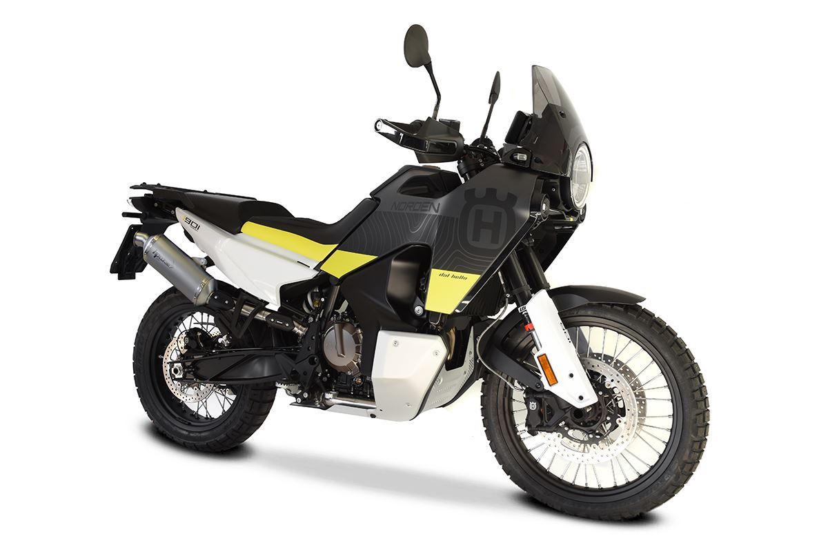 HP CORSE SP-2 SHORT Titanium High Mount Slip-on Exhaust for the Husqvarna Norden 901