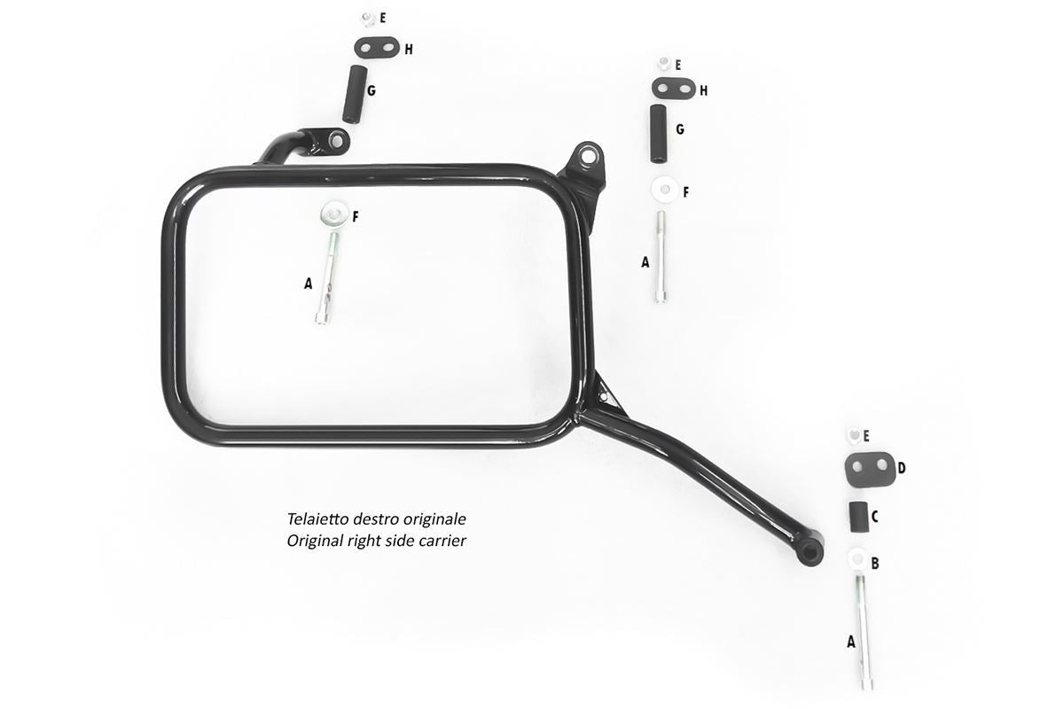 HP CORSE SPACER KIT for Original Case Support for Royal Enfield Himalayan 450