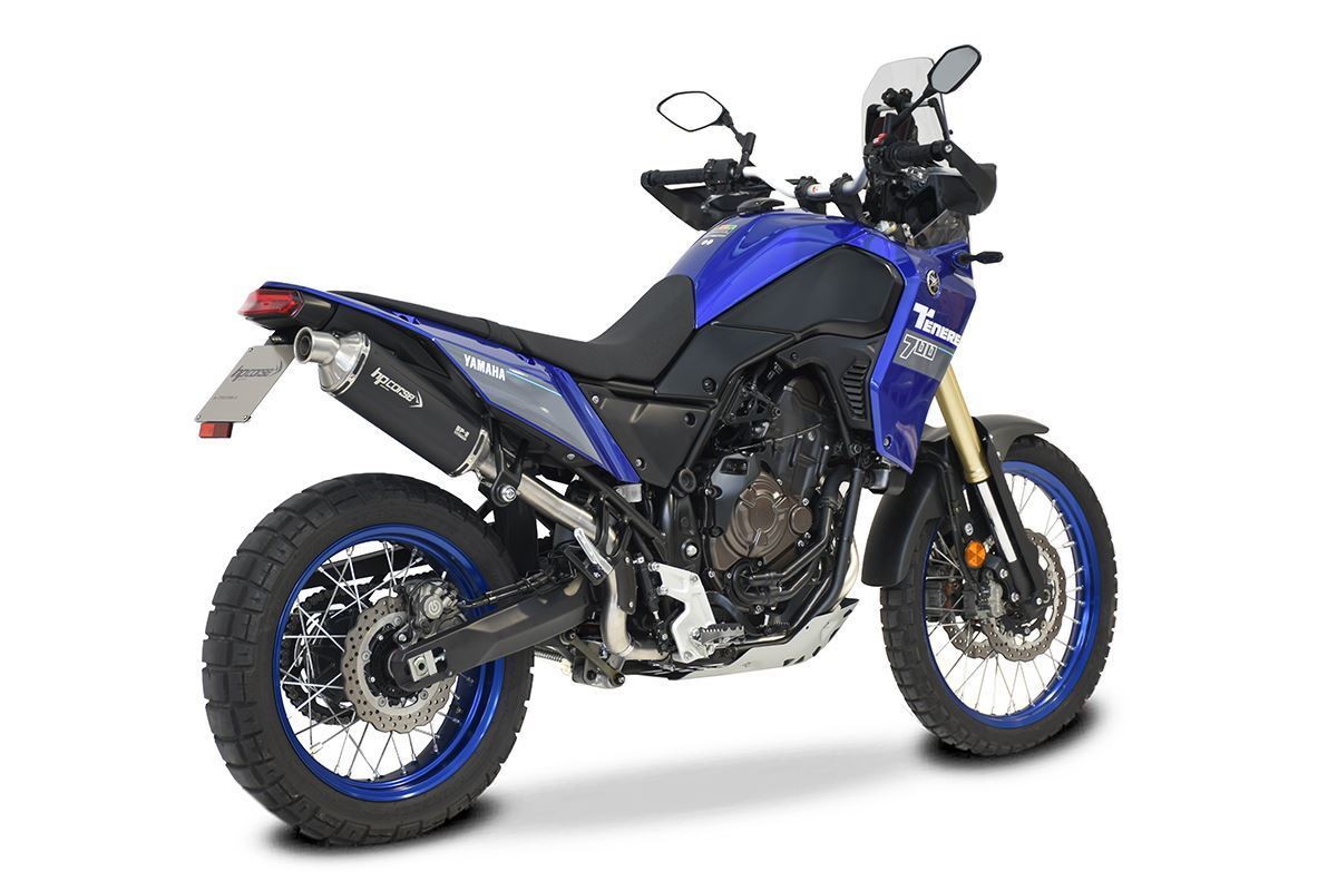 HP CORSE SP-2 SHORT Titanium Exhaust for Yamaha Tenere 700 (High Mount, No bags)