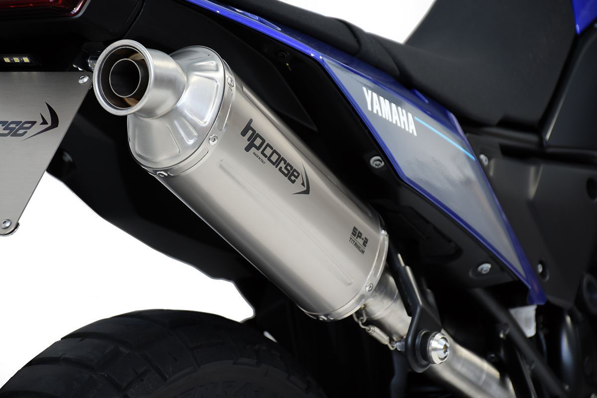 HP CORSE SP-2 SHORT Titanium Exhaust for Yamaha Tenere 700 (High Mount, No bags)