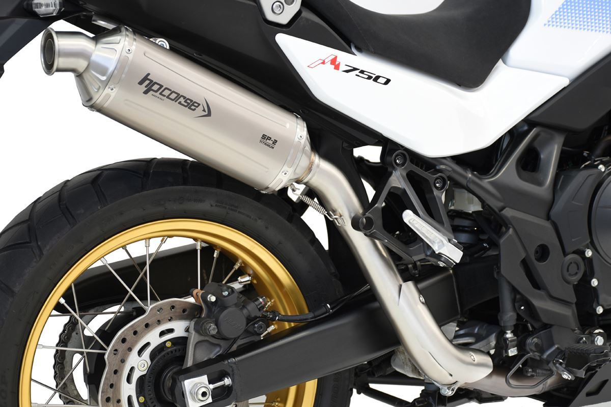 HP CORSE SP-2 Short Titanium Exhaust for Honda Transalp XL750 (High Mount)