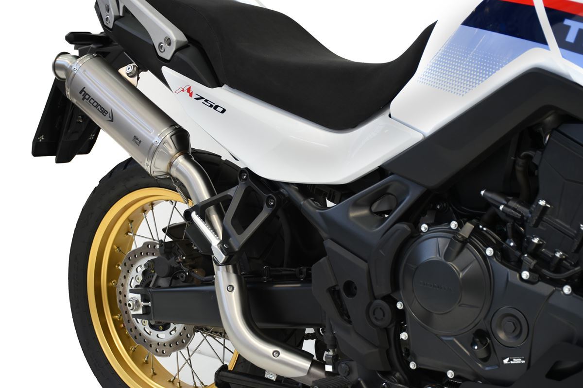 HP CORSE SP-2 Short Titanium Exhaust for Honda Transalp XL750 (High Mount)
