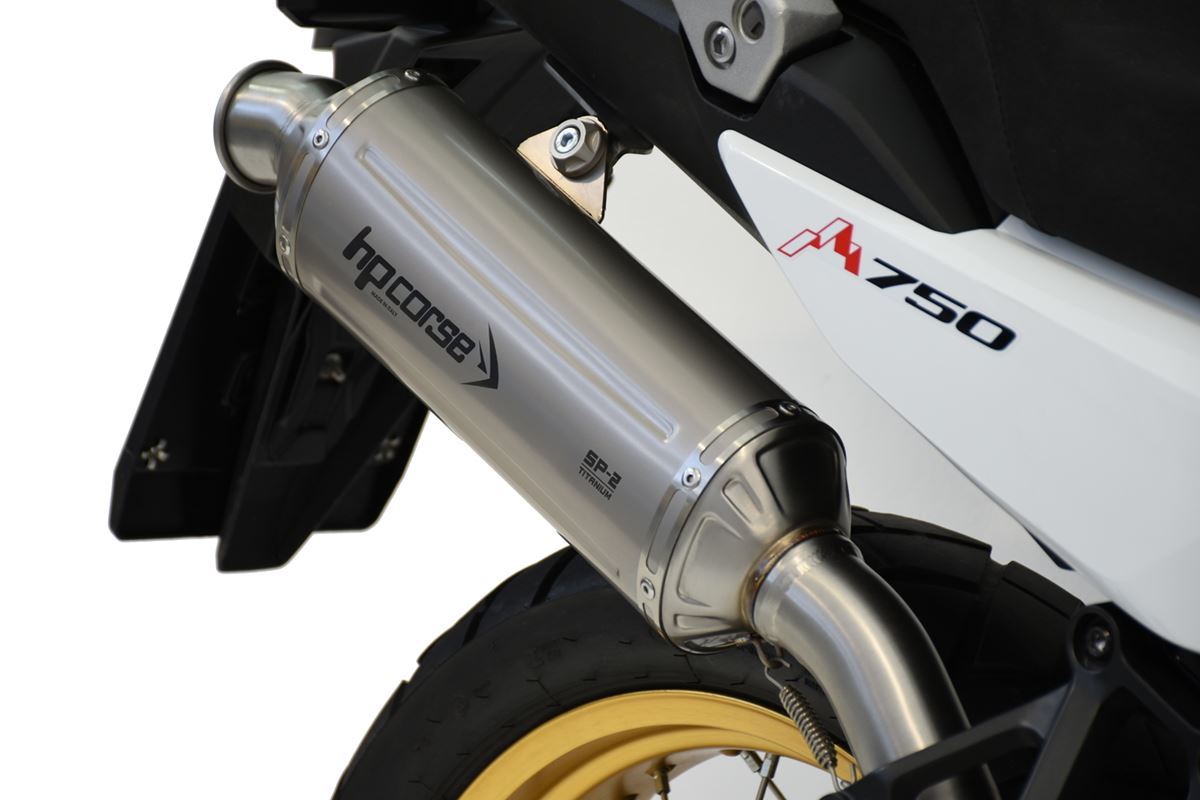 HP CORSE SP-2 Short Titanium Exhaust for Honda Transalp XL750 (High Mount)