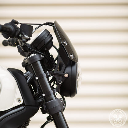 Motodemic 7 Inch Low Profile Adaptive 2 LED Round Headlight