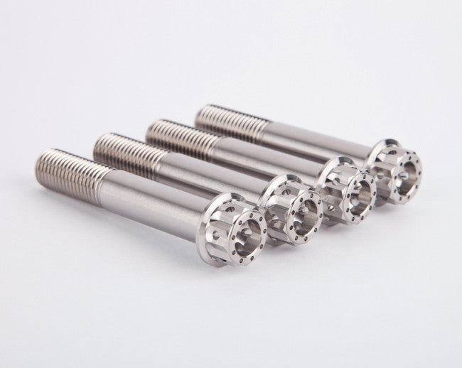 Motocorse set of 4 Titanium Front Caliper Bolts (M10x55) for Radial Calipers