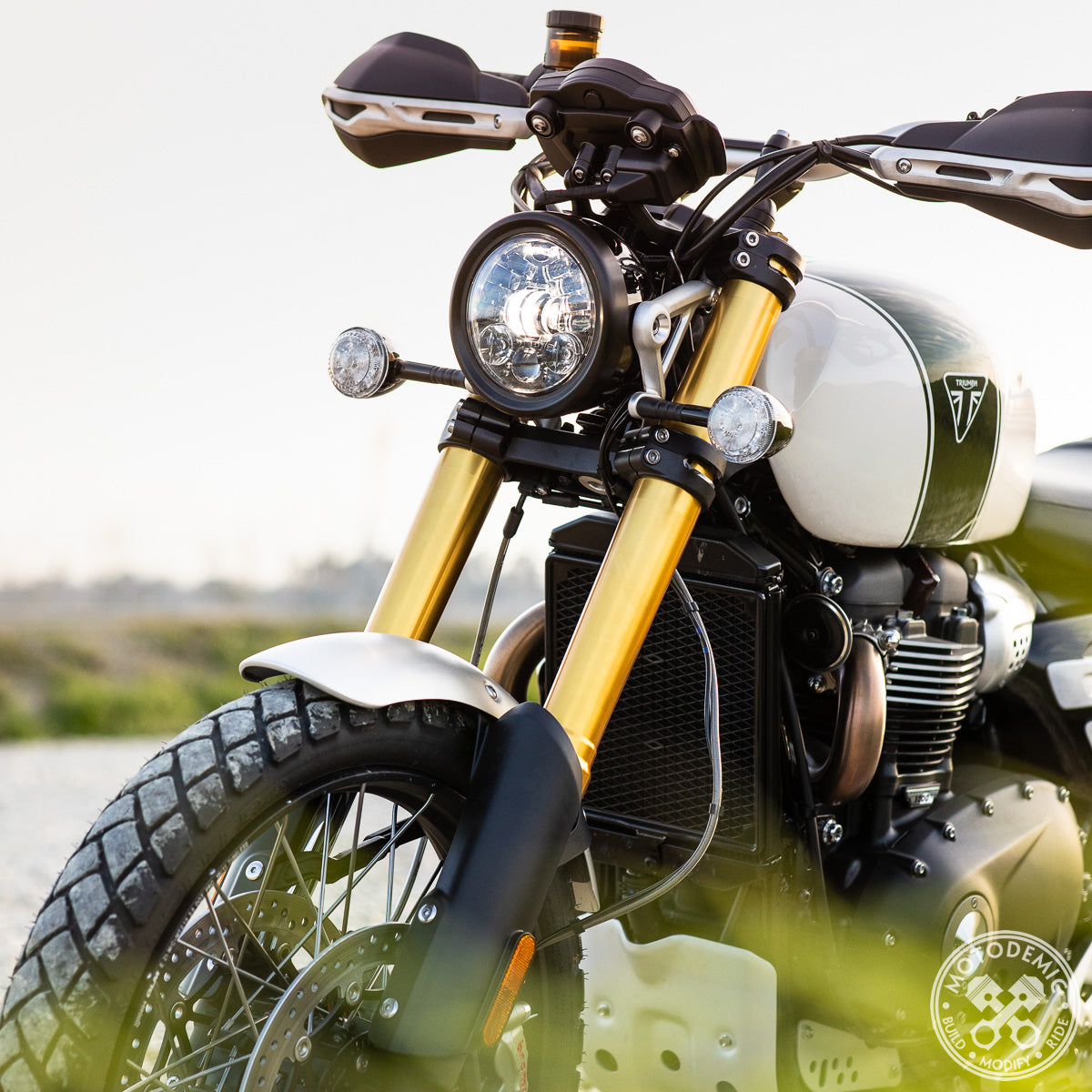 Motodemic LED Headlight Conversion Kit for Triumph Scrambler 1200 XC / XE