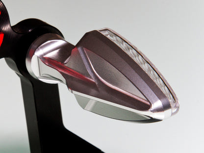 Motocorse SYENCRO billet homologated led blinkers pair with integrated resistors