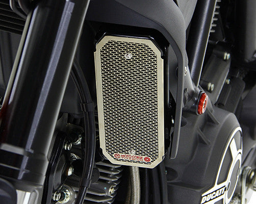 Motocorse Titanium Oil Cooler Protector for Ducati Scrambler