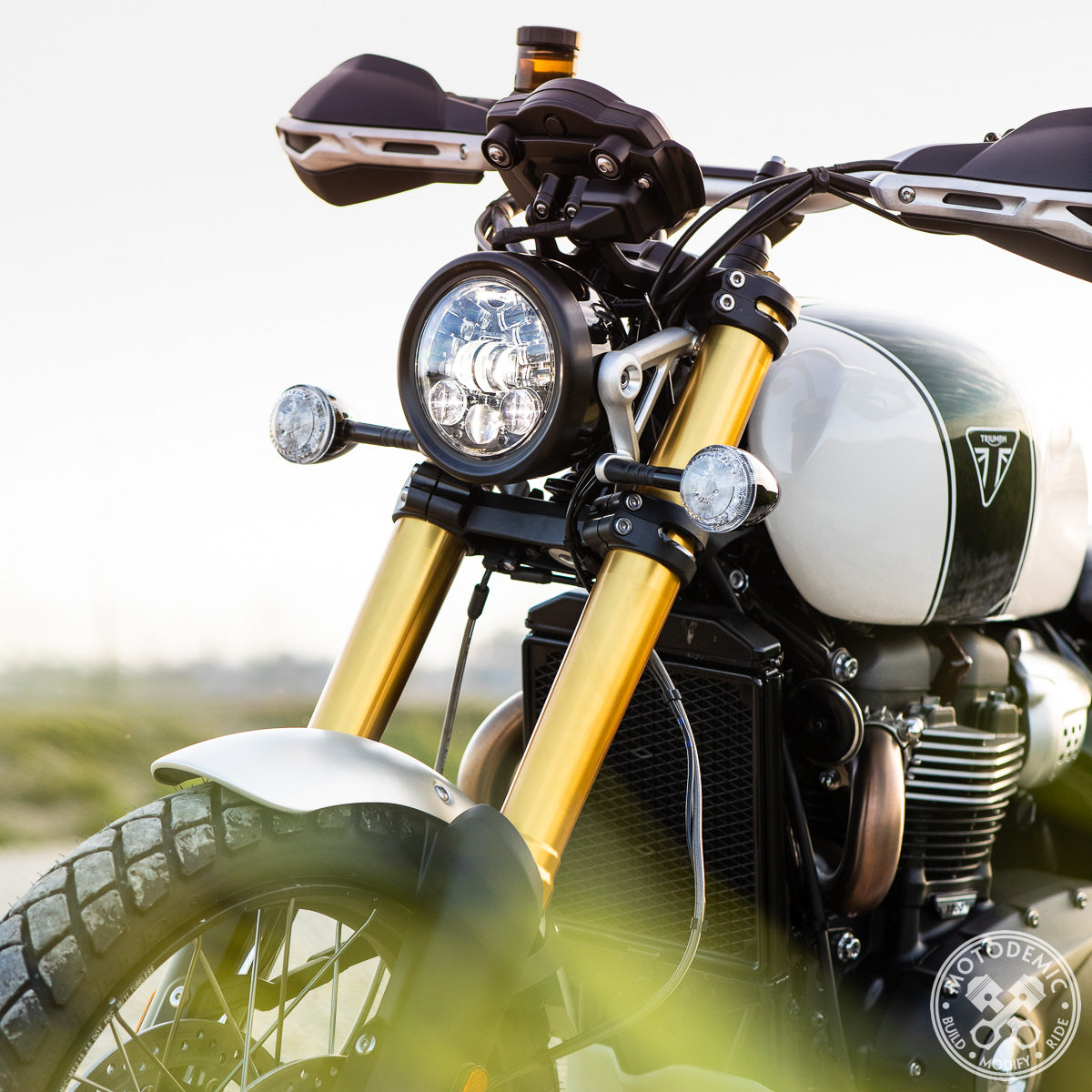 Motodemic LED Headlight Conversion Kit for Triumph Scrambler 1200 XC / XE