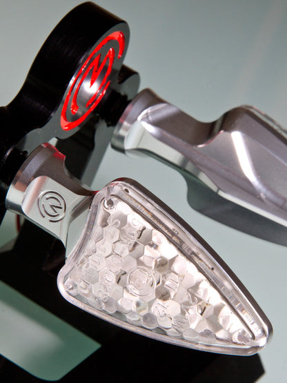 Motocorse SYENCRO billet homologated led blinkers pair with integrated resistors