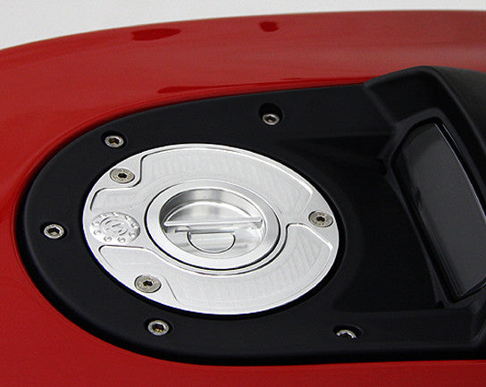 Motocorse Billet Aluminum Gas Cap for newer Ducati's  MV's and Aprilia's