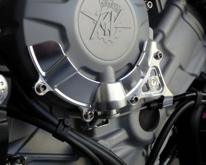 Motocorse Billet Aluminum Clutch Cover W/ Cable Bracket and Titanium Hardware for MV 3 cylinder Models