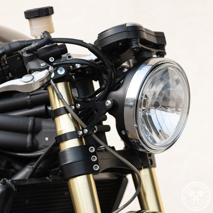 Motodemic Single LED and Round Halogen Headlight Conversion Kit for the 11-15 Triumph Speed Triple