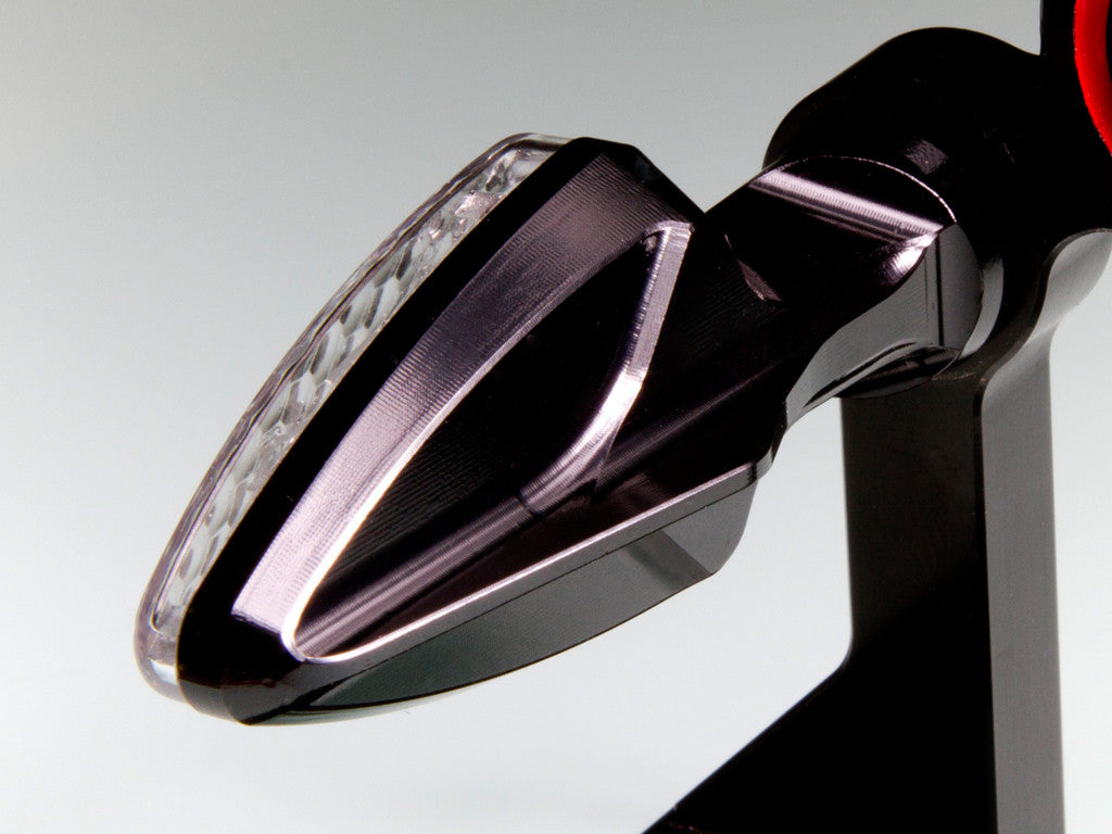 Motocorse SYENCRO billet homologated led blinkers pair with integrated resistors