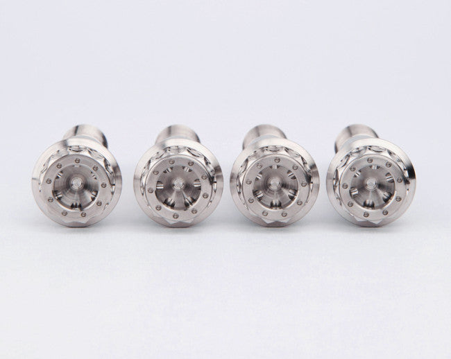 Motocorse set of 4 Titanium Front Caliper Bolts (M10x55) for Radial Calipers