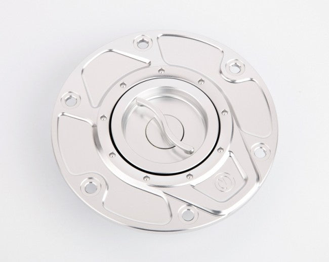 Motocorse NEW DESIGN Billet Aluminum Gas Cap for Ducati Multistrada V4 / 1200 / 1260 / 950, Diavel 1260, and Hypermotard 950