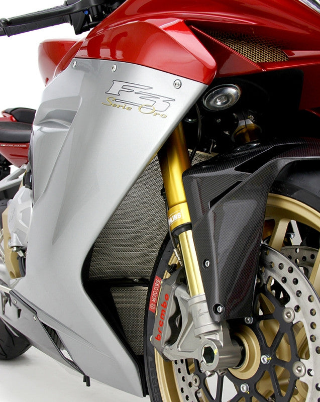Motocorse Titanium Radiator and Oil Cooler Guards for MV Agusta F3 675 / 800