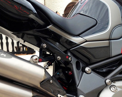 Motocorse Billet Subframe Cover kit (Passenger Peg Deletes) For MV Agusta Brutale 4 Cylinder Models (B4) up to 2009