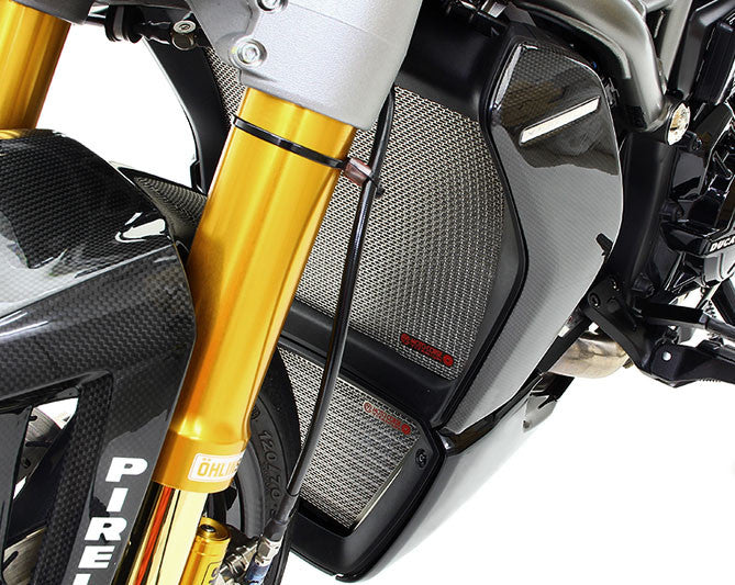 Motocorse Titanium Water and Oil Cooler Radiator Guards for Ducati XDiavel